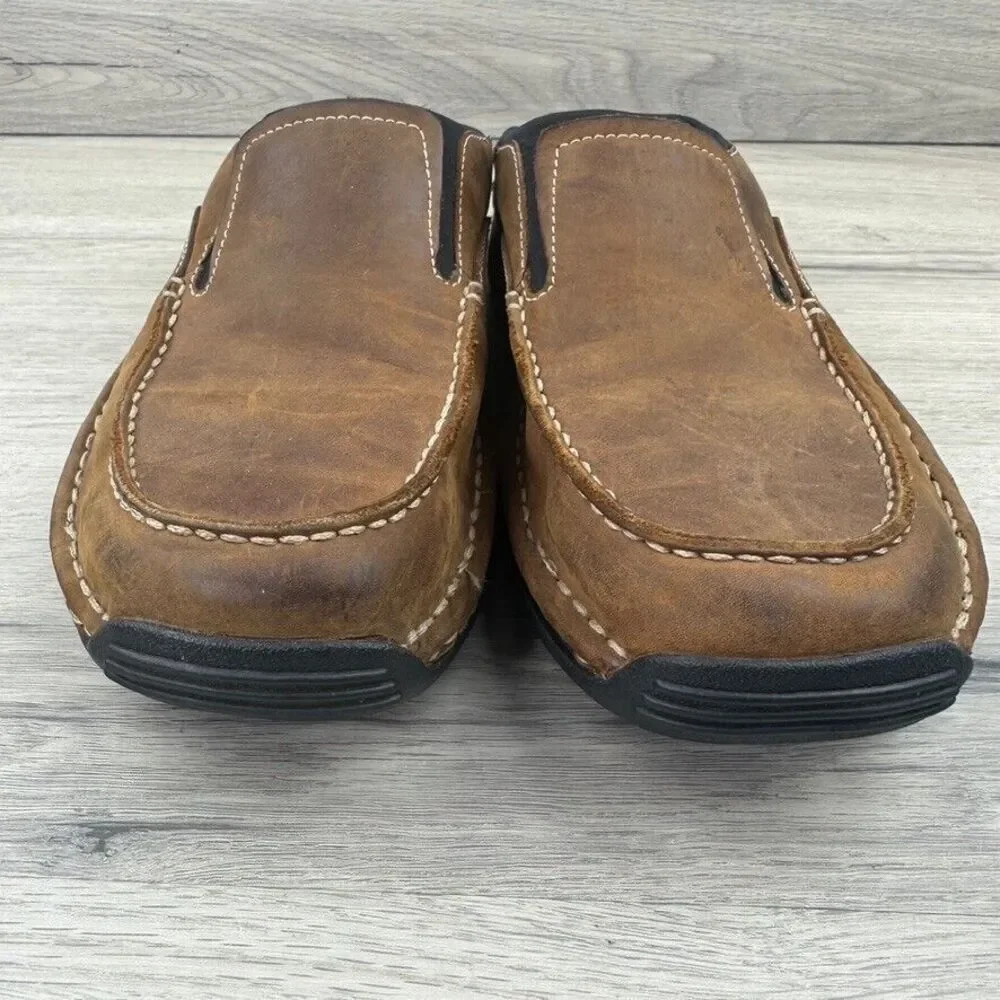 red wing slip on loafers mens 7.5 brown leather shoes‎
